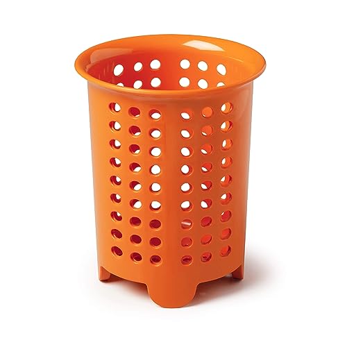 Zeal G231O Cutlery Drainer/Utensil Pot, Melamine, Neon Orange
