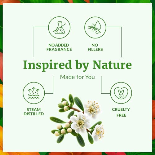 Image of SVA Manuka Essential Oil 1 Fl Oz - for Diffuser, Skin & Hair Care - Ideal for Massage & DIY Blends - with Dropper