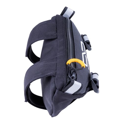 Giant Loop Zigzag Handlebar Bag, 1.5 Liter Black Windshield Pouch, Fits Any Motorbike, Dirt Bike & Snow Bike