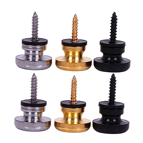 ERINGOGO 6pcs Guitar Strap Locks Metal Strap Buckles for Electric Acoustic Guitars Easy Install