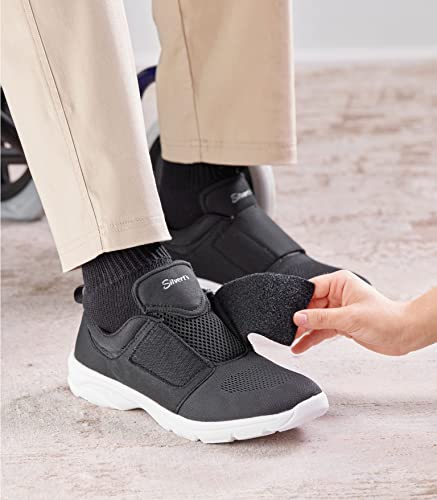 Extra Wide Ultra Lightweight Walking Shoes for Men - Slip - Black 103