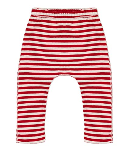 Petit Bateau Baby Jungen Hose, Rot Stop / Beige Montelimar, 6 Monate