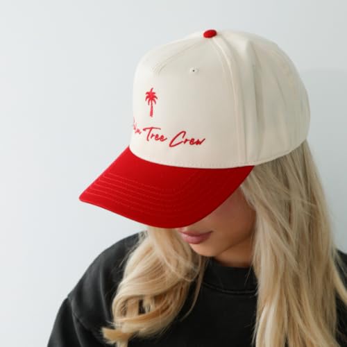 Image of Palm Tree Crew Men's Adjustable Snapback Embroidered Logo Crew Hat