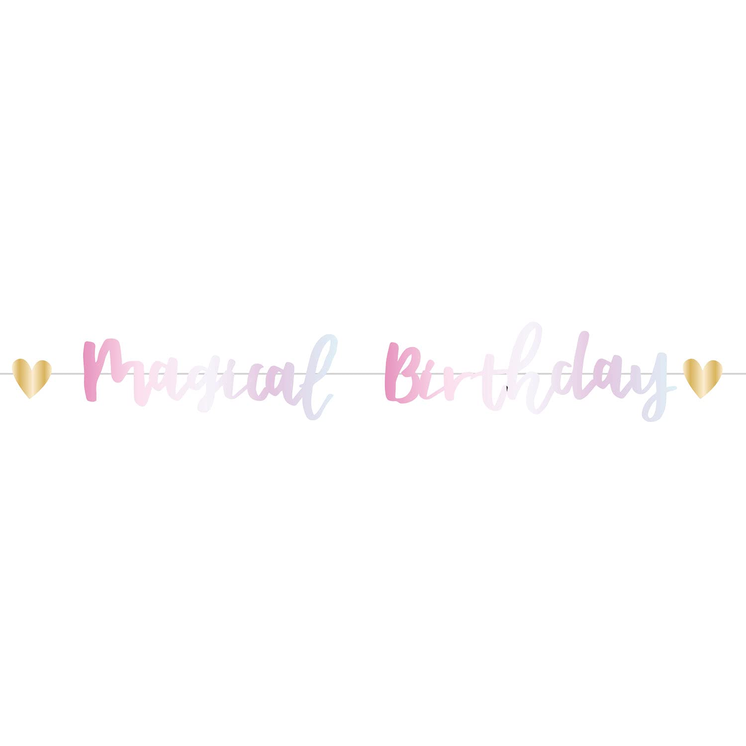Amscan 9909080 - Fairy Princess Kids Birthday Party Letter Banner Decoration - 1.8m