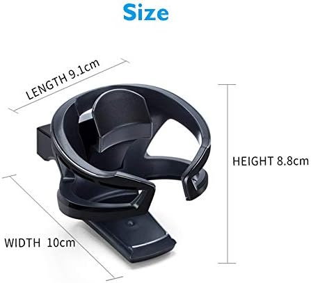 Tawveml Car Cup Holder, Adjustable Car Air Vent Cup Mount, Universal Smart Drink Clip-on Holder Soft Drink Water Coffee Bottle Stand (Black)