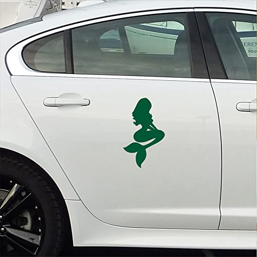 Image of Beautiful Mermaid 1 (Green) (Set Of 2) Premium Waterproof Vinyl Decal Stickers For Laptop Phone Accessory Helmet Car Window Bumper Mug Tuber Cup Door Wall Decoration