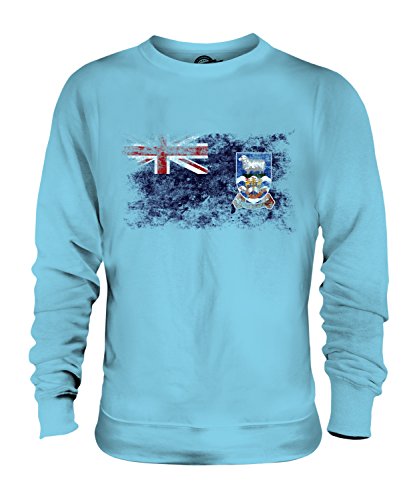 Sweat-shirt homme femme îles malouines drapeau délavé