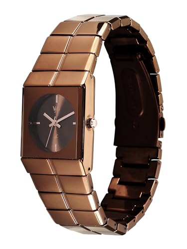 Image of Fastrack Vyb Nova with Quartz Analog Brown Dial Brown Alloy Strap Watch for Men - FV30044QM01W