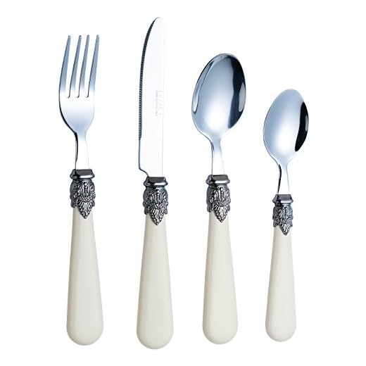 Set posate avorio elegante 24 pz