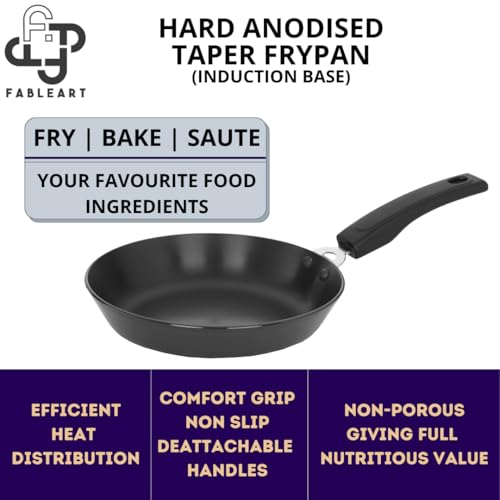 Image of Healthy Cooking Combo - Stainless Steel Steamer (2-Tier) & Induction-Base hard anodised Taper Frypan