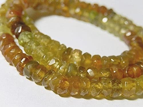 Grenat vert perles rondelles 5mm pour fabriquer un cadeau de joaillerie unique