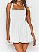 Just Quella Women's Summer Backless White Mini Dress (0-2,US)
