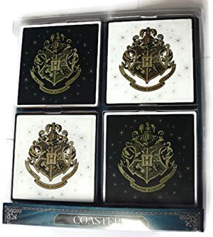 Harry Potter 4 pk Coasters Black & White