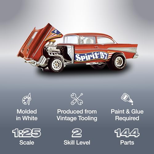 Kit modelo 1957 Chevy Bel Air MPC Escala 1:25 miniatura 2