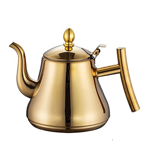 Tetera de acero inoxidable con filtro para hogar, oficina, cocina, matrimonio