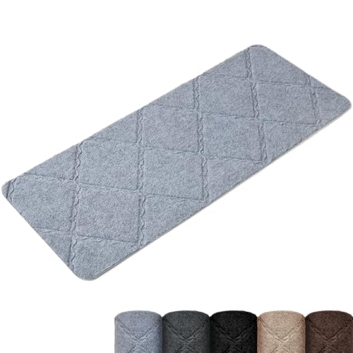 Homwiz Treppenstufen Matten, Stufenmatten Selbstklebend Innen 15 Stück, Treppenstufen Antirutsch Zuschneidbar Wiederverwendbar für Schützen Sie Haustiere, Senioren Kinder (Grau, 55cm x 19cm)