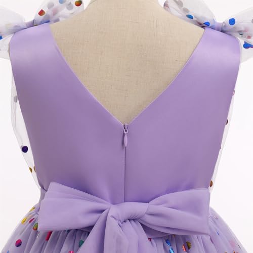 Image of IMEKIS Toddler Kids Girls Butterfly Dress Sparkle Sequins Tulle Wedding Formal Birthday Dresses 2-10T