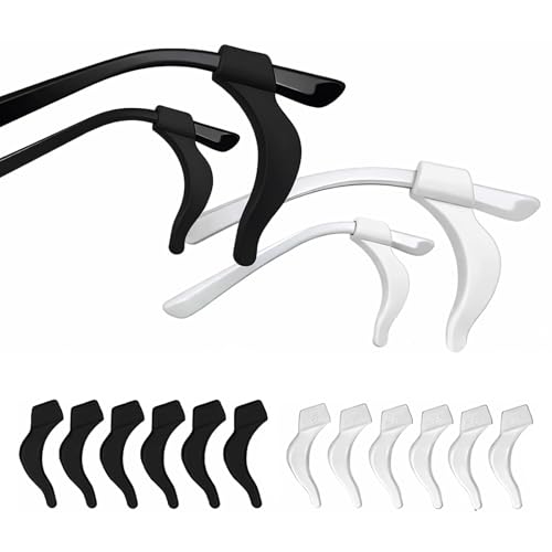 LMLYDFDG 8 Pairs Eyeglass Ear Cushions Glasses Ear Grips Anti-Slip Glasses Ear Grip Hooks Glasses Grips Behind Ears Silicone Glasses Ear Grips for Spectacle Sunglasses Reading Glasses Eyewear