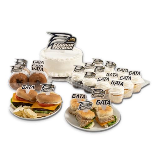 Desert Cactus Georgia Southern University GSU Eagles Food Picks Cupcake and Cake Toppers Cake Pop Sticks - 25 Pcs Party Supplies and Decorations
