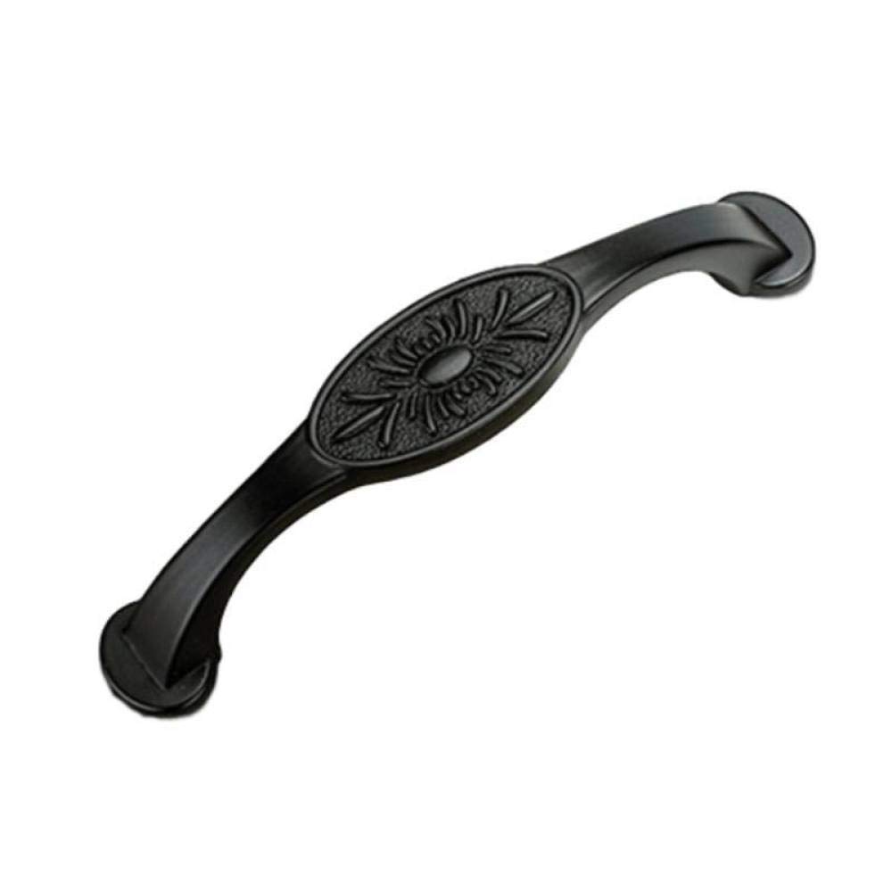 Stnyanxd 128Mm Antique Cabinet Drawer Handles 2Pcs Matt Black Drawer Closet Door Handle Zinc Alloy 96Mm(128Mm)