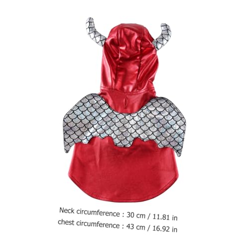 Disfraz rojo para cachorro tamaño M resistente miniatura 2