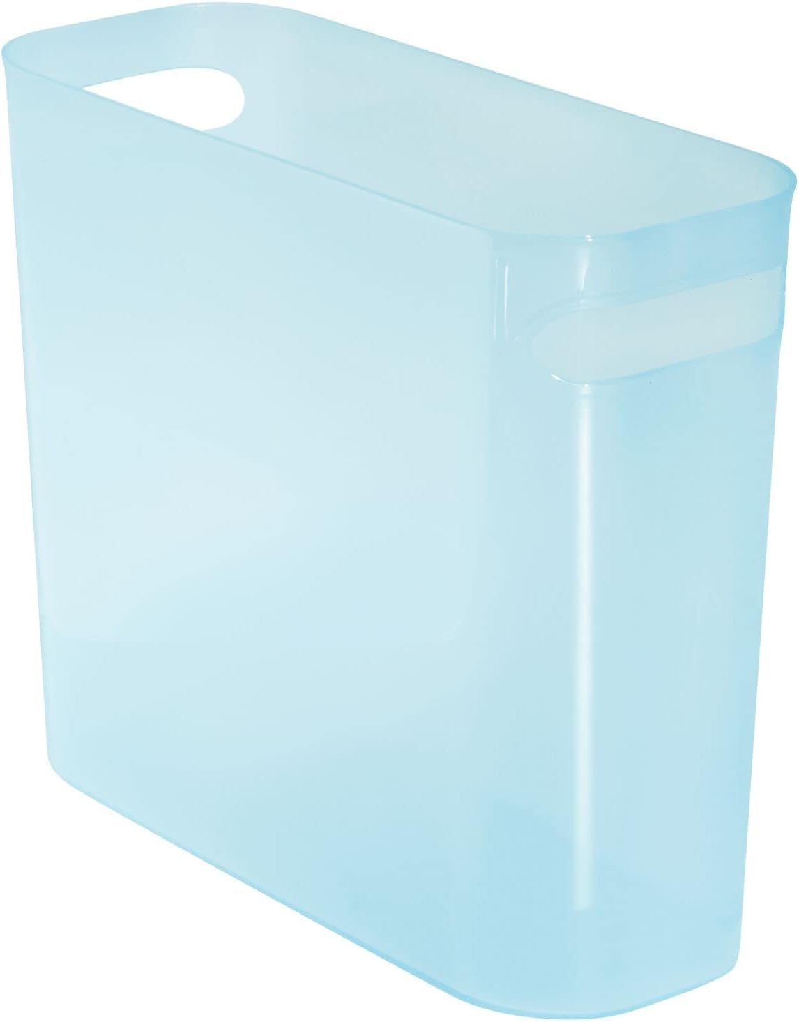 mDesign Plastic Small Trash Can 1.5 Gallon/5.7 Liter Wastebasket, Garbage Container Bin w/Handles for Bathroom, Kitchen, Home Office Holds Waste, Recycling,10" H - Aura Collection - Mint Green : Home & Kitchen