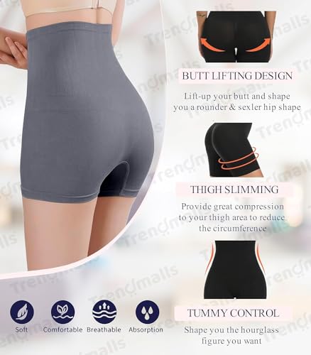 Image of 4-in-1 Shaper - Tummy, Back, Thighs, Hips - Black /Efffective Seamless Tummy Tucker Shapewear Body Shaper Best While /for Gym Yoga Exercise Dance Walk Aerobics Jogging (Shape)