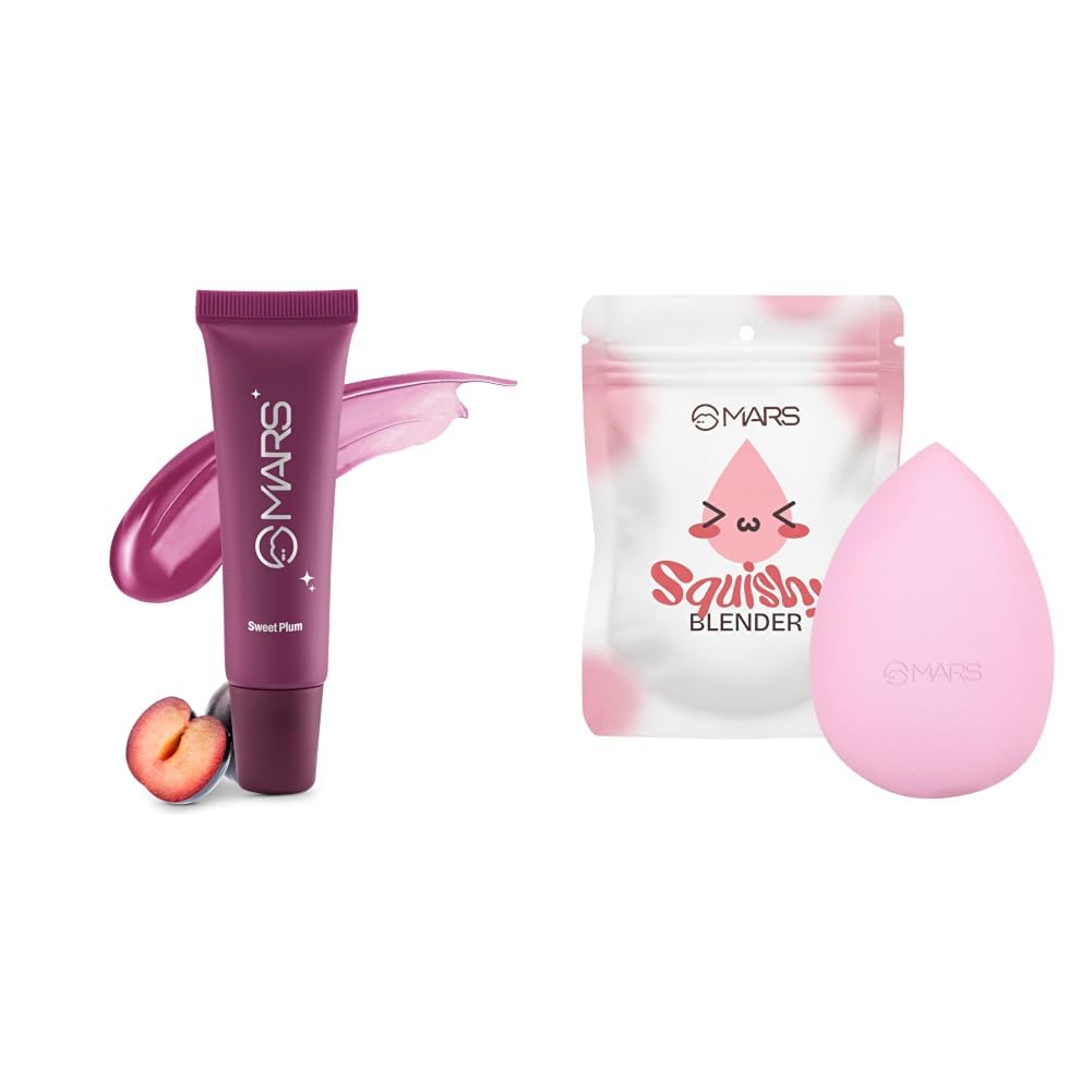 MARS Lippy Top Hydrating Lip Gel 10ml 05-SWEET PLUM MARS Squishy Makeup Blender-picture-20
