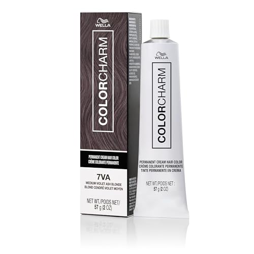 Image of COLORCHARM Permanent Cream Hair Dye | Ash Blonde Hair Color | Pearlescent, Milk Tea, Smokey Cool Tones | 100% Gray Coverage | Vegan, Free of Phthalates & Parabens | 2 oz.