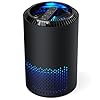 QEXREED Purificador De Aire Para Alergias En Hogar, Filtro HEPA De Alta Eficiencia, 3 Velocidades Y Temporizador, Elimina AléRgenos Y PartíCulas, Negro