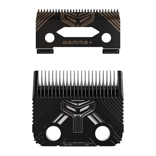 GAMMA+ T1000 Echo Fixed Fade Blade and Shallow 2.0 Clipper Blade Set for GAMMA+ Clippers with Oil Reservoir Sharper and Cooler Operation Blade Replacement