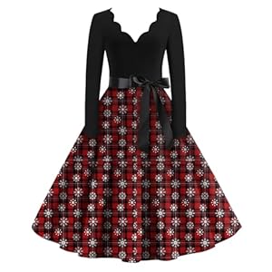 Women'S Christmas Party Dress Fashion V-Neck Casual Slim Printed Long Sleeve Dresses, S-5Xl 12 41+xstgbcvl. sl500 . ss300