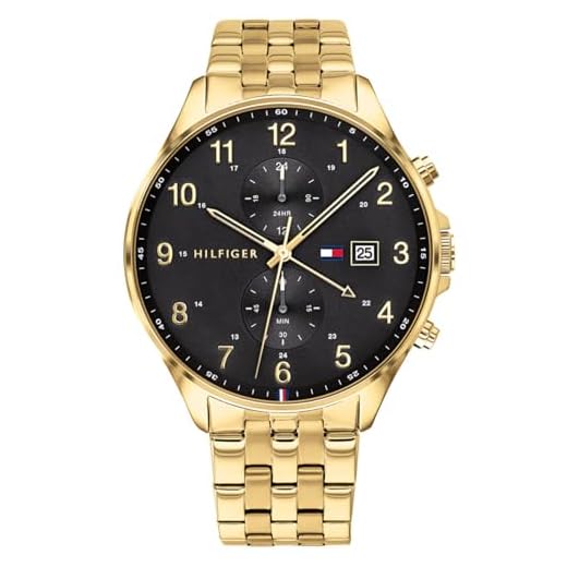 Tommy Hilfiger Reloj Analógico de Cuarzo multifunción para hombre con Correa en Acero Inoxidable dorado - 1791708