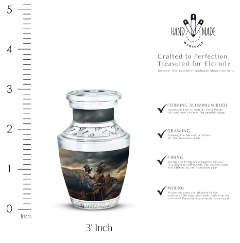 Image of Native American Urns for Human Ashes - Small Urn - 3 inch Pack of 4