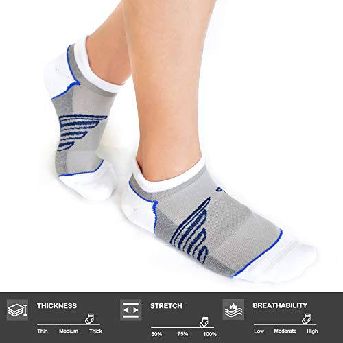 Image of Busy Socks Compression Ankle Cushioned Running Sport Socks for Men Women, Low Cut Arch Support Tab Athletic Socks 3 Pairs