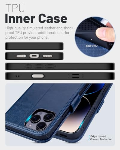 Étui iPhone 16 Pro Max Antichoc avec Blocage RFID Housse Cuir OCASE - 5