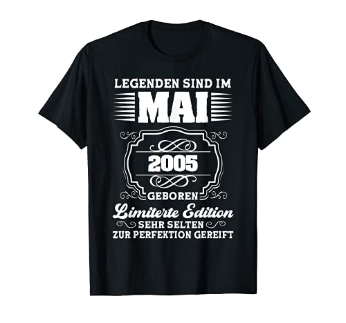 Las leyendas son 16 años en mayo de 2005. Camiseta