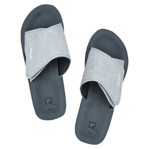 Qwave Slides for Men - Comfortable, Waterproof - 3 Color Options - Sandals Men - Shower Shoes Men Flip Flops