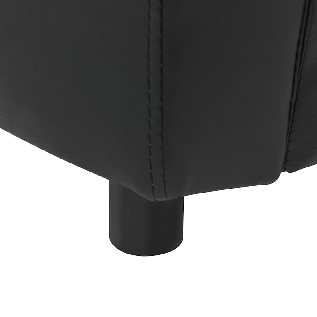 vidaXL Hundesofa Schwarz 67x41x39cm Kunstleder Hundecouch Hundebett Haustier