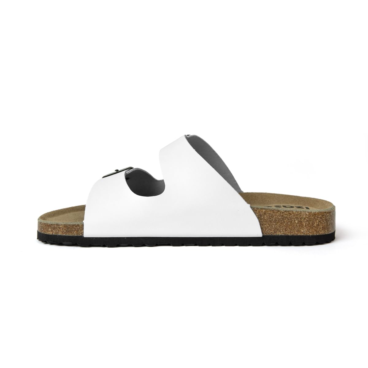 Izas Durtal V2 Black Sandali estivi da donna e uomo casual e alla moda. Infradito da spiaggia per camminare con doppia chiusura a fibbia. Sandali Unisex in Pelle Pelle Colore Nero