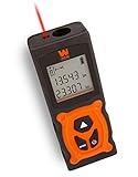 Measure distance, area, and volume from either the base or top of the laser distance measure Backlit LED screen simultaneously displays your last two measurements Easily switch between SAE and metric units with the push of a button (inches, feet, met...