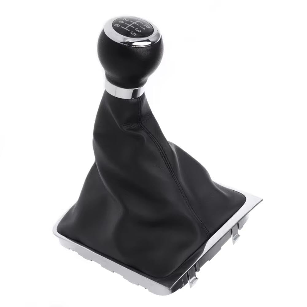 Poanbcgy One Color Auto Parts 6 Speed Leather Car Manual Gear Mt Shift Knob Gaitor Boot For Passat B6