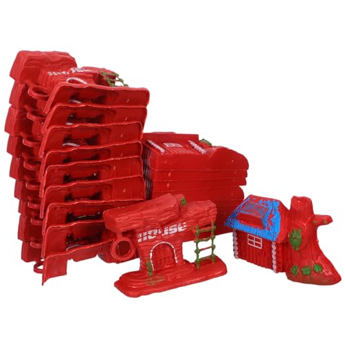 HEMOTON 20 Miniature Case in Legno Casetta Realistica per Giardino in Miniatura Accessori per Diorama Terrario Decorazione da Te