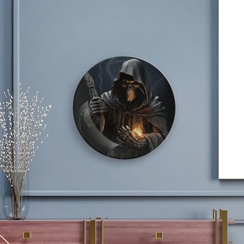 Plato decorativo de cerámica Bone China con soporte, 7 pulgadas miniatura 5