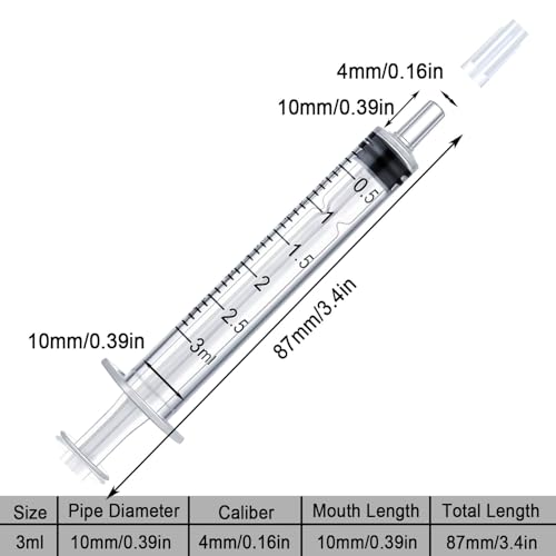 3 ml syringe without needle syringe for liquid with cap oral scientific labs measurement pack of 12