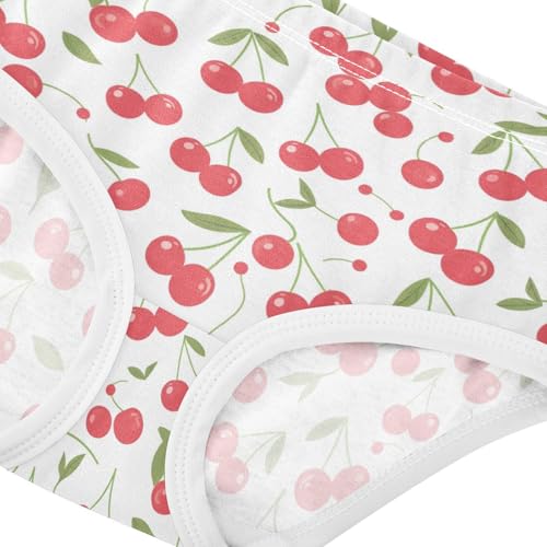 Wusikd Cherry Red Girls' Underwear Cotton Girls Briefs Soft Toddler Underwear 2T4