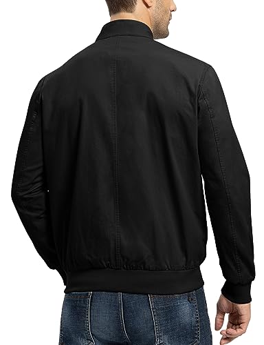 Rdruko Men's Bomber Jacket Cotton Lightweight Windbreaker Full Zip Casual Fashion Coat2