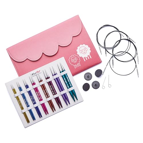 KnitPro Zing Deluxe Interchangeable Needle Set 5" (13cm), Multicolour