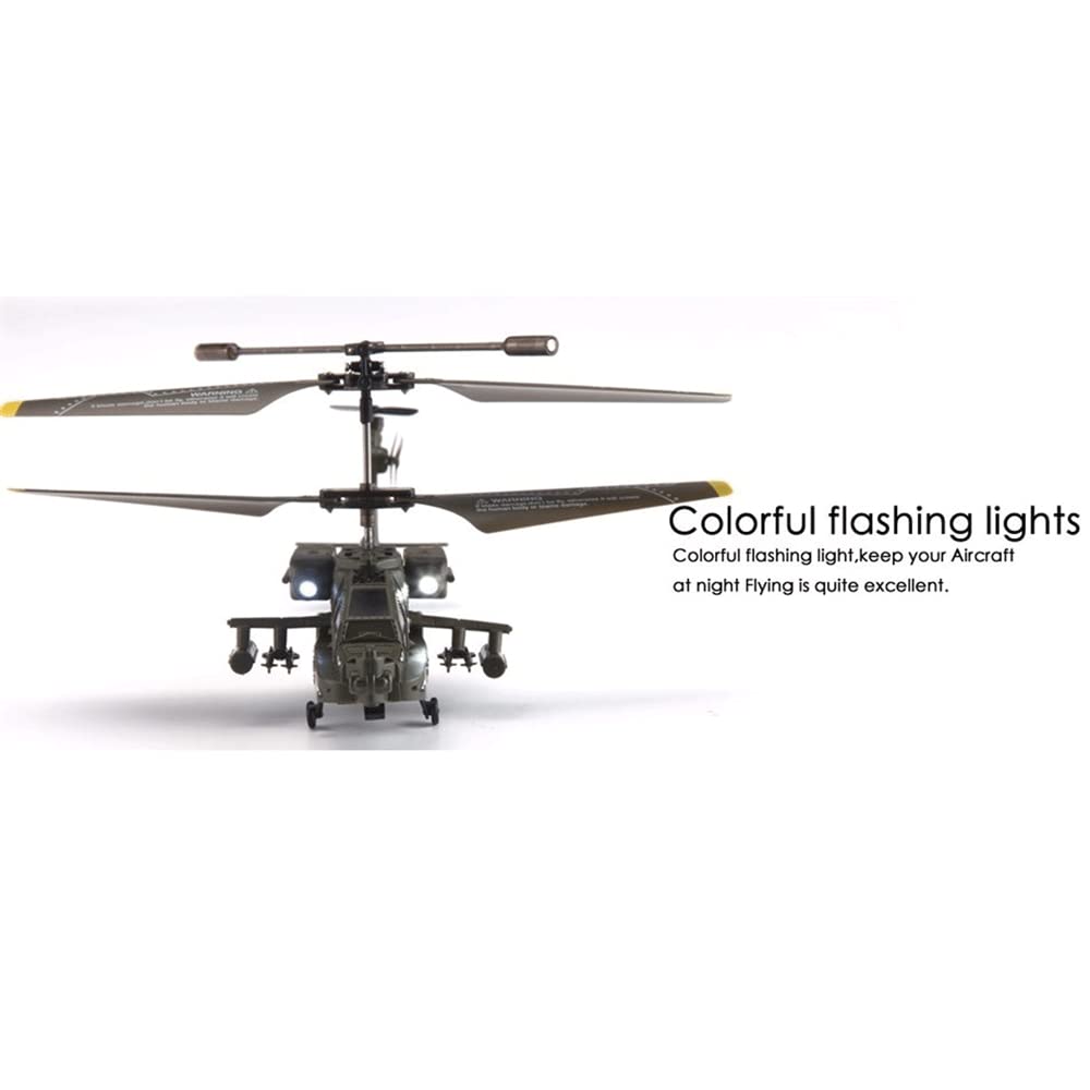 Elicottero radiocomandato con stabilizzatore giroscopico, Elicottero Apache a 3,5 canali con decollo e atterraggio con Un Solo Tasto, Aereo da Combattimento Intelligente ad Altezza