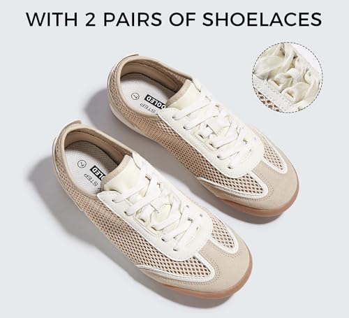LUCKY STEP Women's Mesh Casual Fashion Sneakers Retro Breathable Walking Shoes Lightweight Classic Tennis Trainers4